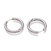 Tarnish Resistant 201 Stainless Steel Huggie Hoop Earrings EJEW-O095-05-06-2