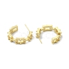 Rack Plating Brass Hollow Rectangle Stud Earrings EJEW-Q780-07G-2