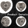 20 Sets Zinc Alloy Coin Collision Rivets FIND-CP0001-88-6