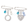 2Pcs 2 Styles Iron Safety Pins JEWB-BR00189-2