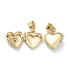 Brass Micro Pave Clear Cubic Zirconia Locket Pendants X-KK-P199-13G-3