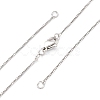 0.9MM Brass Box Chain Necklace Making NJEW-D302-77P-1