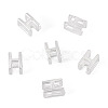 6Pcs 925 Sterling Silver Hollow Initial Beads STER-TA0001-53H-2