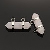 Natural & Synthetic Mixed Stone Hexagon Double Terminated Pointed Pendants G-P053-P28-2