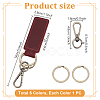 6Pcs 6 Colors Cowhide Leather Keychain KEYC-PH0002-15-2