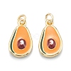 Brass Enamel Charms KK-A155-05G-1