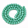 Opaque Solid Color Glass Beads Strands EGLA-A034-P6mm-D31-2