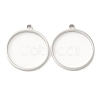 Non-Tarnish 304 Stainless Steel Open Back Bezel Flat Round Pendants LS-STAS-Z040-04B-P-1