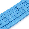 Opaque Spray Painted Glass Bead Strands GLAA-N047-08-A02-1