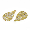 Spray Painted 430 Stainless Steel Filigree Pendants STAS-WH0047-78J-2