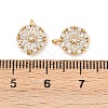 Brass Micro Pave Clear Cubic Zirconia Charms KK-G544-07G-04-3