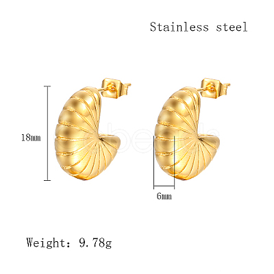 304 Stainless Steel Stud Earrings ER8501-1-1