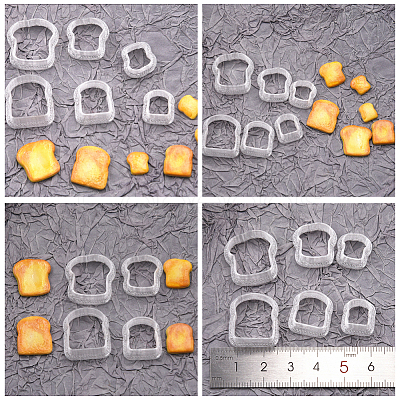 6Pcs 2 Styles Plastic Soft Clay Mold TOOL-SC0001-89-1