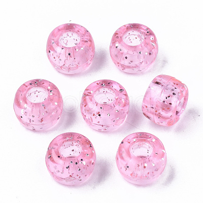 Transparent Acrylic European Beads MACR-N008-14F-1