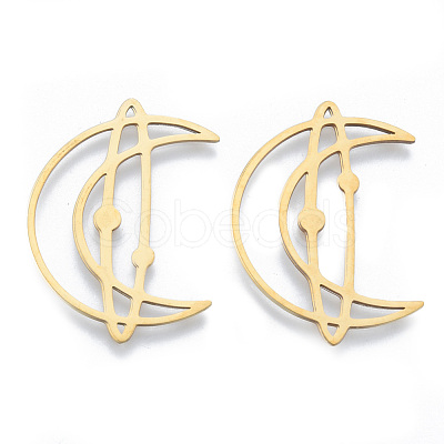 201 Stainless Steel Filigree Joiners Links STAS-N090-LA960-2-1