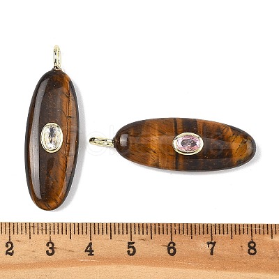 Natural Tiger Eye Pendants G-D357-02C-1