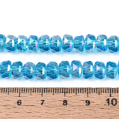 Electroplate Glass Beads Strands EGLA-T021-20G-1
