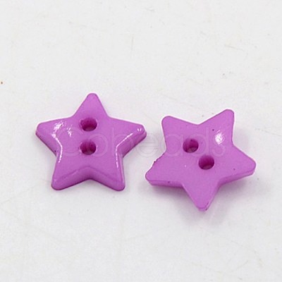 2-Hole Acrylic Star 12MM Sweater Kids Clothes Findings X-BUTT-E053-03-1