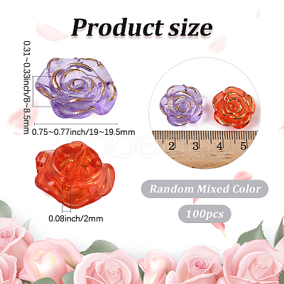 100Pcs Plastic Beads KY-PA0001-07-1
