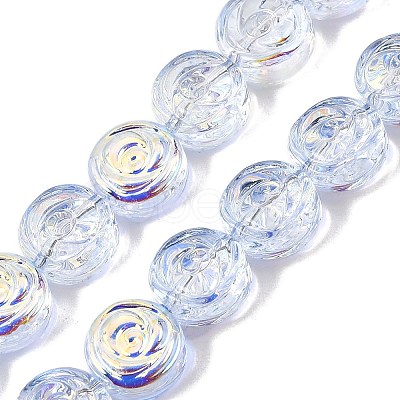 Electroplate Baking Paint Transparent Glass Beads Strands GL-CBA2ED2-05J-1