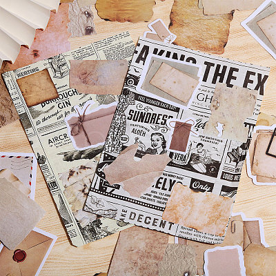 3 Sets 3 Styles Retro Paper Decorative Stickers for Teens DIY-GL0005-04-1