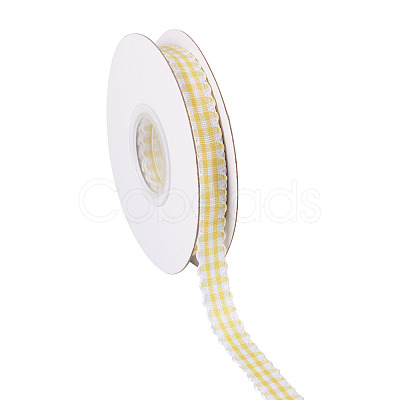 10 Yards Flat Polycotton(Polyester Cotton) Ribbon OCOR-TAC0030-01A-1