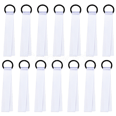 24Pcs Polyester Cheerleader Pom Poms Labels Ribbon FIND-CN0002-33B-1