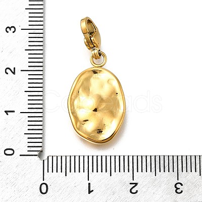 Oval 304 Stainless Steel Rhinestone Pendant Decoration STAS-R159-49G-05-1