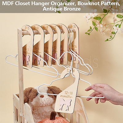 7Pcs MDF Closet Hanger Organizer AJEW-WH0752-034-1