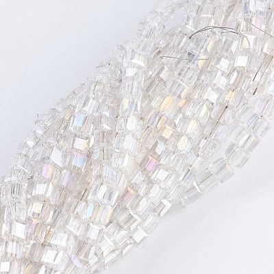 Electroplate Glass Beads Strands EGLA-F121-AB-A02-1