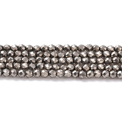 Electroplate Glass Beads Strands GLAA-H021-01A-FP12-1