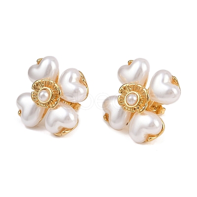 304 Stainless Steel Flower Stud Earrings EJEW-A138-09G-1