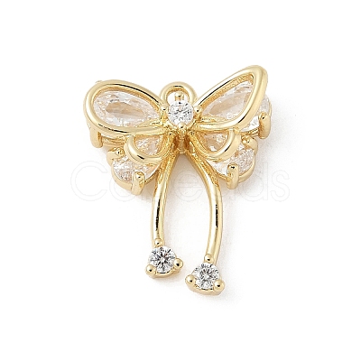 Brass Micro Pave Cubic Zirconia Pendants KK-M326-18B-G-1