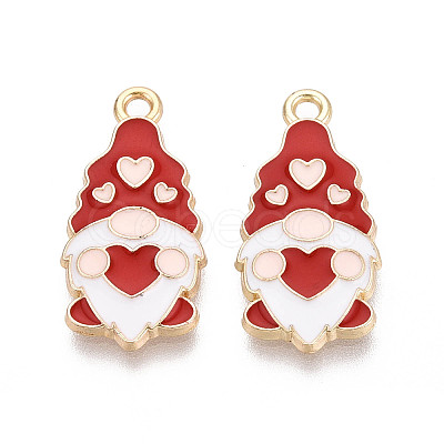 Christmas Alloy Enamel Pendants X-ENAM-T024-21A-G-1