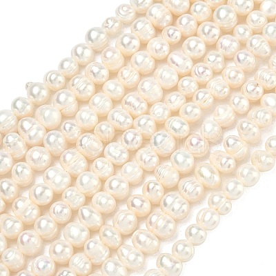 Natural Cultured Freshwater Pearl Beads Strands PEAR-L034-04-1