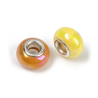 Opaque Resin European Beads RESI-C059-01F-1