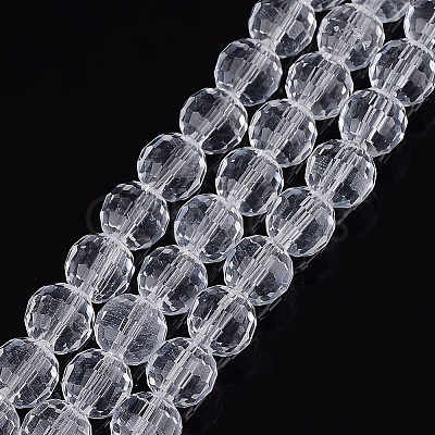 Transparent Glass Bead Strands GLAA-R095-8mm-15-1
