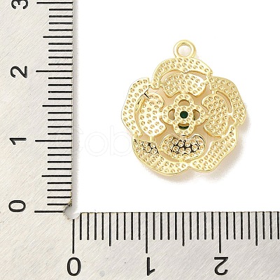 Brass Glass Pendants KK-Z073-15G-05-1