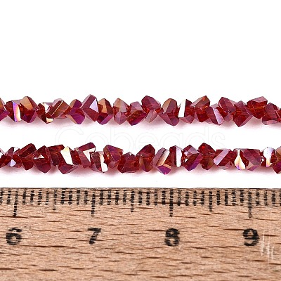 Electroplate Transparent Glass Beads Strands EGLA-Q139-01A-A13-1