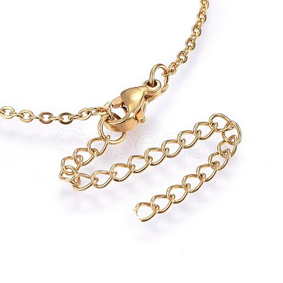 Ion Plating(IP) 304 Stainless Steel Pendant Necklaces LS-NJEW-H491-17G-1