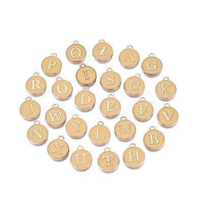 Initial Letter A~Z Alphabet Enamel Charms ENAM-Q437-06-1