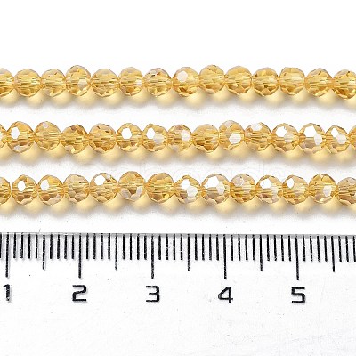 Electroplate Glass Bead Strands EGLA-R015-4mm-30-1