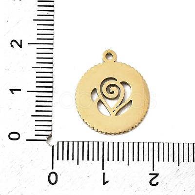 304 Stainless Steel Enamel Pendants STAS-I336-10G-1