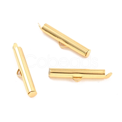 304 Stainless Steel Slide On End Clasp Tubes X-STAS-C044-08C-G-1