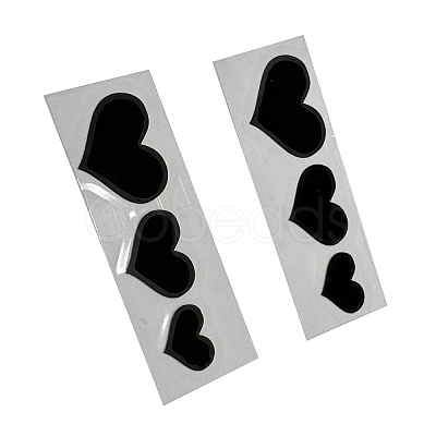 6Pcs 3 Styles Heart PET Waterproof Car Stickers DIY-WH0349-229D-1