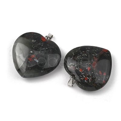 Natural African Bloodstone Pendants GG-K002-12A-20-1