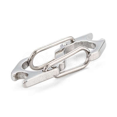 Non-Tarnish 304 Stainless Steel S-Hook Clasps STAS-C024-07P-1
