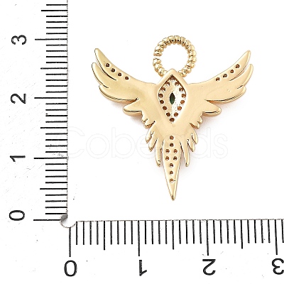 Real 18K Gold Plated Brass Micro Pave Cubic Zirconia Pendants KK-L209-099G-02-1