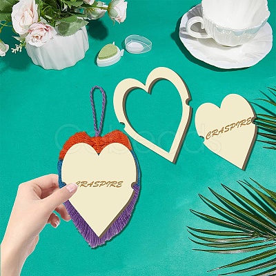 12Pcs 12 Style Wood Hoop Rings Macrame for DIY Craft Making DIY-WH0545-004-1