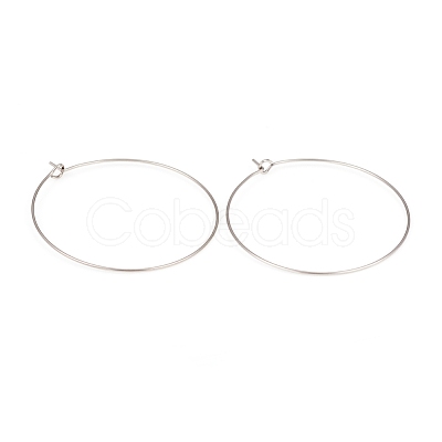 316L Surgical Stainless Steel Hoop Earring Findings STAS-G229-07P-06-1